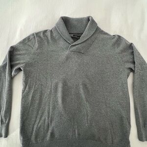 Banana Republic Shawl Collared Gray Sweater